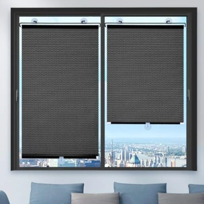 Abbildung von jiajulashou123 Sonnenschutz Rollos mit Saugnäpfen Isolations Verdunkelungsrollos Sonnenschutzrollos Saugnapfes Rollo UV Schutz Sonnenrollo für Zuhause,Ohne Bohren (58x125cm)