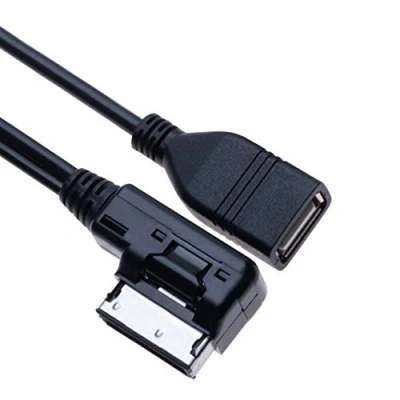 Abbildung von AMI MDI auf USB Buchse Musik Medien Interface Kabel Adapter Kompatibel mit Audi A6L Q5 Q7 A8 S5 A5 A4L A3 VW Volkswagen Tiguan GTI CC Magotan Skoda Fabia Octavia Autoradio 1m