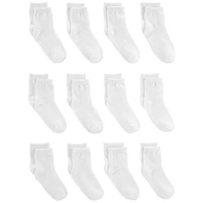 Abbildung von Simple Joys by Carter&#039;s Unisex 12 Pack Crew Infant and Toddler Socks, Weiß, 6 Monate (12er Pack)