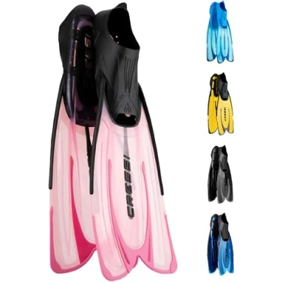 Abbildung von Cressi Agua Unisex Premium Flossen Self Adjusting zum Tauchen, Apnoe, Schnorcheln und Schwimmen, Rosa, 37/38