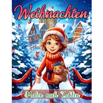 Abbildung von Weihnachten Malen nach Zahlen: Weihnachtsmalbuch für Jungen und Mädchen. 50 Seiten Winter Malvorlagen zum entspannten Kinder