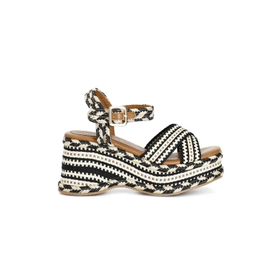 Abbildung von CAFèNOIR High Heel Sandalette blackbeige, Damen, Größe: 37, Black beige Schuhe