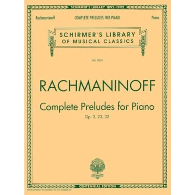 Abbildung von Complete Preludes, Op. 3, 23, 32: Piano Solo: Schirmer Library of Classics Volume 2001 Nfmc 2024 2028 Selection