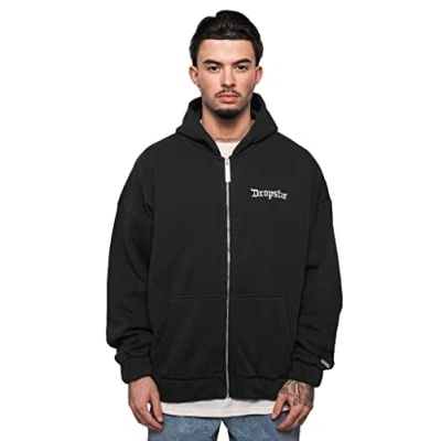 Abbildung von Dropsize Hoodie DZH2 Herren Zip Heavy Oversized Fit 400 GSM Oversize Kapuzenpullover