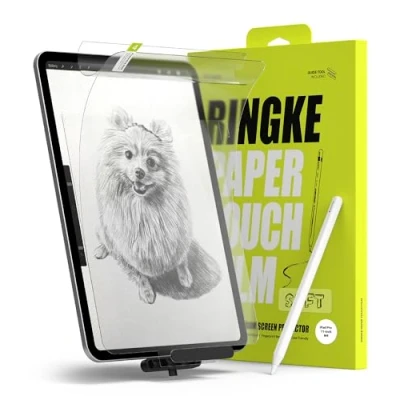 Abbildung von Ringke Paper Touch Film Soft Kompatibel mit iPad Pro 11 Inch M4 (2024) Displayschutz Papiergefühl Matte Oberfläche Schutzfolie, 2 Stück