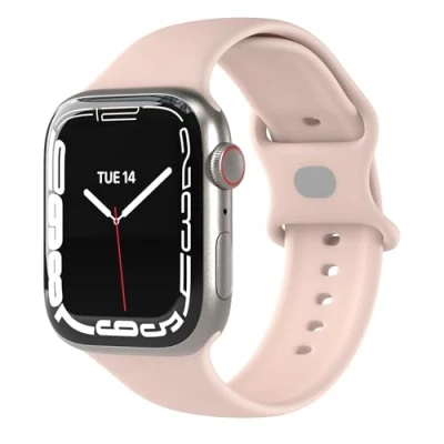 Abbildung von EAZY CASE Uhrenarmband Silicon Armband iWatch 9 8 7 6 5 4 3 2 1 SE Ultra, Ersatzarmband Apple 41mm 40mm 38mm Sport Band Mistyrose