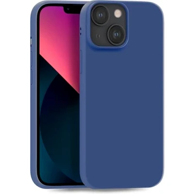 Abbildung von MyGadget Hülle kompatibel mit iPhone 13 robuste Handyhülle TPU Case Slim Silikonhülle Back Cover Kratzfest Schutzhülle matt Dunkelblau