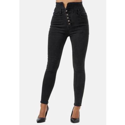 Abbildung von Elara Stretch Jeans Skinny Fit, Damen, Größe: 42, Schwarz