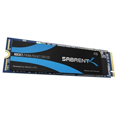 Abbildung von Sabrent M.2 NVMe SSD 4TB Internes Solid State 3450 MB/s Lesen, PCIe 3.0 X4 2280, intern Festplatte High Performance kompatibel mit PCs, NUCs Laptops und desktops (SB ROCKET 4TB)