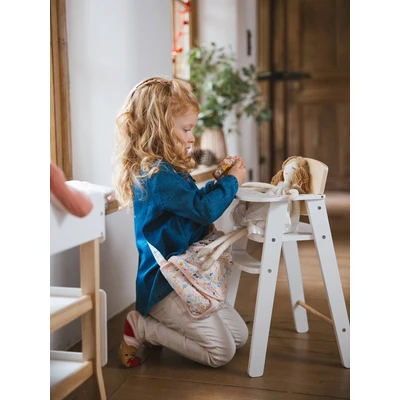 Abbildung von Vertbaudet Puppen Hochstuhl aus Holz FSC® rosa/Natur ONE Size
