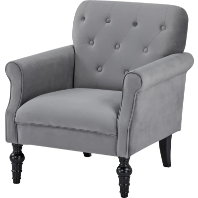 Abbildung von Home affaire Sessel &quot;RANNA, Wohnzimmer in Chesterfield Optik&quot;, mit Knopf Steppung, Samt und Webstoff