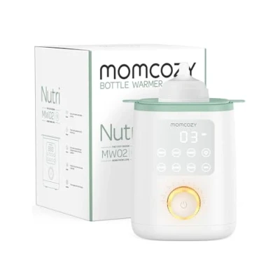 Abbildung von Momcozy Nutri Flaschenwärmer, 9 in 1 Babyflaschenwärmer mit Nachtlicht, genaue Temperaturregelung, erhält Nährstoffe der Muttermilch, für alle Flaschen Muttermilch oder Säuglingsnahrung
