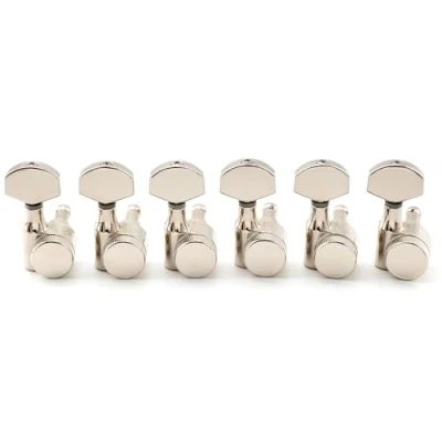 Abbildung von Musiclily Pro 6 in Line 1 Pin Gitarren Locking Mechaniken Gitarre Tuners Stimmwirbel für SQ Strat Tele Style E Gitarre, Nickel