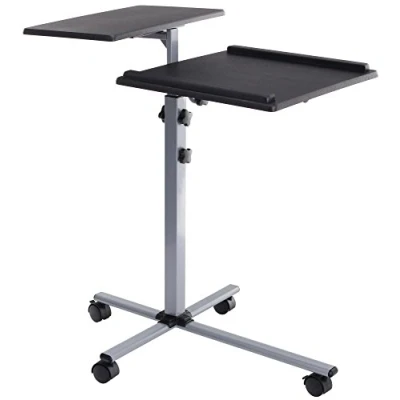 Abbildung von Pronomic PT 2 Beamer und Projektorwagen Beamertisch, Rollwagen Medienwagen für Video , Dia Overhead Projektoren, Laptoptisch, Notebooktisch (höhenverstellbar, Ablageflächen) schwarz