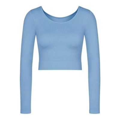 Abbildung von sloggi Damen Ever Infused Relax Crop Top LS, Azura Blue, L