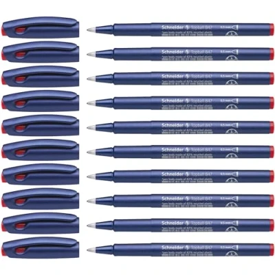 Abbildung von Schneider Topball 847 Tintenroller (Kunststoffspitze, 0,5 mm) 10er Packung rot