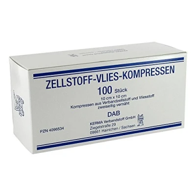 Abbildung von Zellstoff Vlies Kompressen unsteril 10x1 100 St