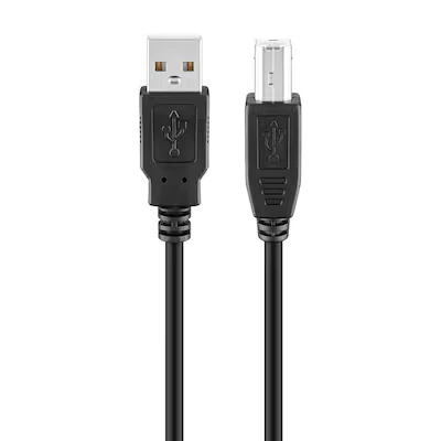 Abbildung von Goobay USB 2.0 Hi Speed Kabel, 1,8m bis 480 Mbit/s, Schwarz