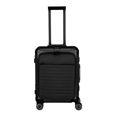 Abbildung von Travelite Next 2.0 Aluminium 4 Wiel Trolley S with Frontpocket black matt