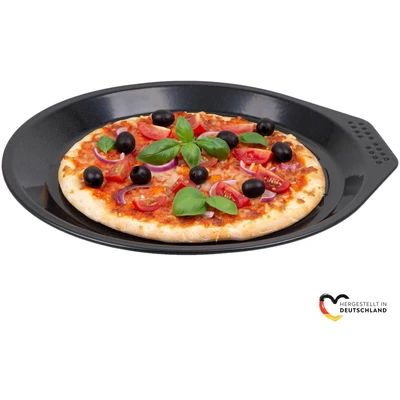 Abbildung von CHG Pizzablech &quot;PRIMA &quot;Emaille&quot;&quot;, Emaille Stahlblech, (1 St.), mit praktischer Thermolochung, Made in Germany
