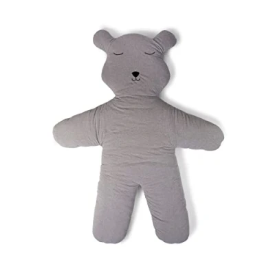Abbildung von Béaba ChilldHOME Spielteppich für Kinder, sehr komfortabel, weich, 150 cm, Teddy Grau