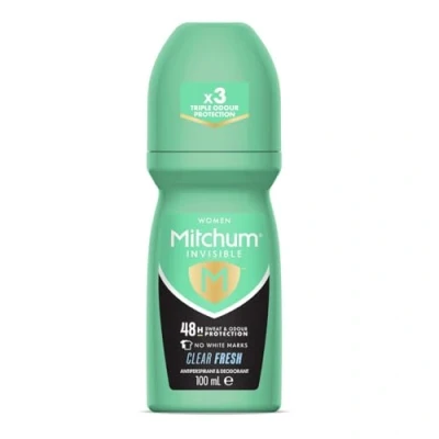 Abbildung von Mitchum Invisible Women 48HR Protection Roll On Deo &amp; Anti Transpirant, No White Marks, Alcohol Free, Clear Fresh