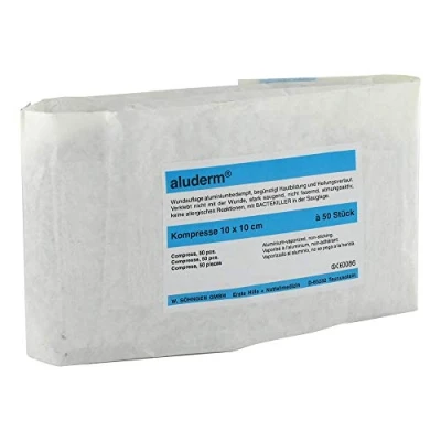 Abbildung von Aluderm Kompressen 10x10 cm 50 St