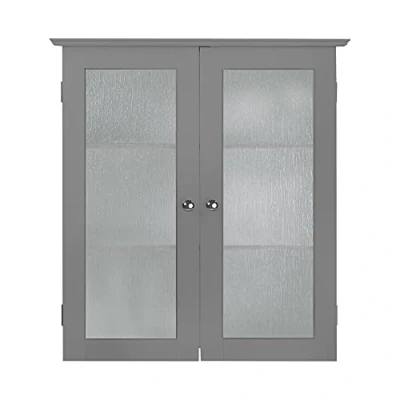 Abbildung von Teamson Home Badezimmer Connor Wandschrank Mit 2 Glastüren Grau EHF 581G