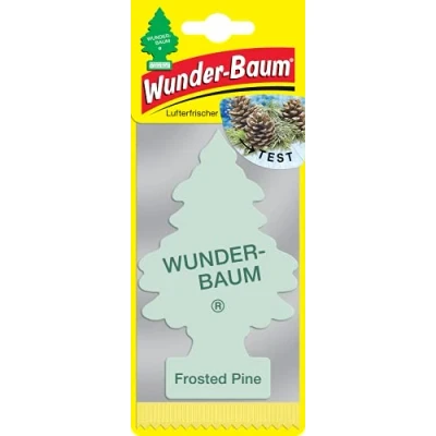 Abbildung von 12 Stück Frosted Pine Eisige Nadeln Wunder Baum Lufterfrischer Duftbaum inkl. 1 x Glasreinigungstuch von SP Großhandel Gratiszugabe (Frosted Pine)