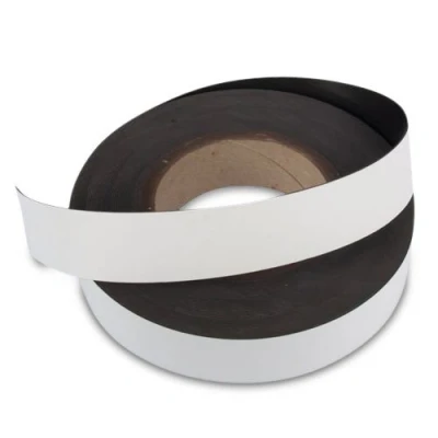 Abbildung von 1m Magnetband/Kennzeichnungsband (magnets4you) Breite 100 mm weiß einfaches Zuschneiden haftet auf Allen magnetischen Untergründen