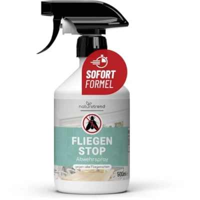 Abbildung von naturetrend Fliegen Stop 500ml Fliegenspray für Wohnung, Haus &amp; Garten I Insektenspray, Ungezieferspray gegen Fruchtfliegen Ideal Fensterrahmen