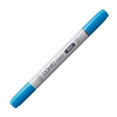 Abbildung von COPIC Ciao Marker Typ B 05, Process Blue, vielseitiger Layoutmarker, mit einer mittelbreiten und Brush Spitze