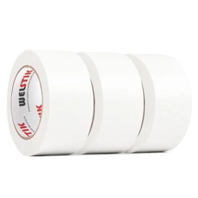 Abbildung von WELSTIK Professionelles Klebeband, 48 mm x 27 m, wasserdicht, für Reparaturen, Heimwerker, Handwerk, Innen und Außenbereich, Weiß, 3 Stück