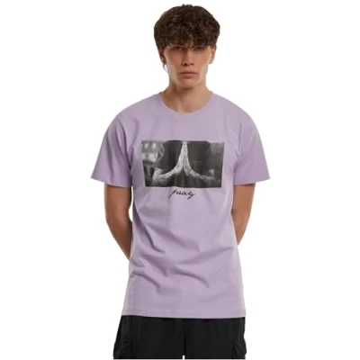 Abbildung von Mister Tee PRAY Tshirt print, Herren, Größe: Small, Lilac