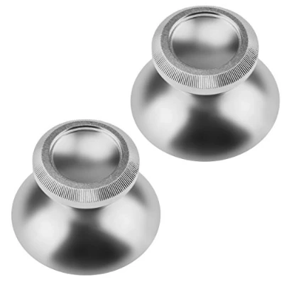 Abbildung von Aussel Metall Aluminium Thumbsticks Thumb Grip Stick für PS4 Xbox EIN Game System Controller 2 in 1 (Silver)