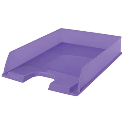 Abbildung von 10 x Esselte Briefkorb Colour&#039;Breeze A4 PS transparent lavendel