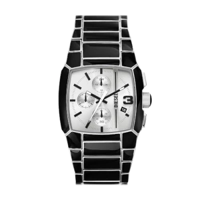 Abbildung von Diesel Herrenuhr Cliffhanger Quarz/Chrono Uhrwerk 40 mm Gehäusegröße mit einem Edelstahlarmband DZ4646