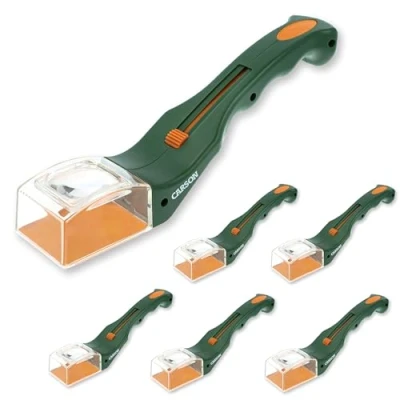 Abbildung von Carson BugView Lebend Insektenfänger und Forscherlupe, ideal als Entdeckerspielzeug Haushaltshilfe 6er Pack (HU 10MU), grün