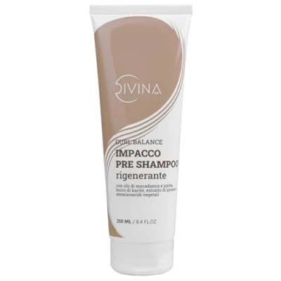 Abbildung von regenerierende Pre Shampoo Packung für welliges, lockiges, superlockiges, Afro Haar Curl Balance, Behandlung von Divina BLK (250ml)