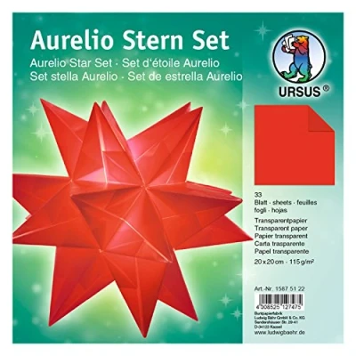 Abbildung von Ludwig Bähr Faltblätter Aurelio Stern Transparentpapier 115g/qm 20x20c