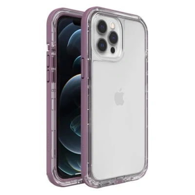 Abbildung von LifeProof für Apple iPhone 12 Pro Max, Schlanke, sturzgeschützte, schmutzabweisende und schneesichere Schutzhülle, Next Serie, Transparent/Lila