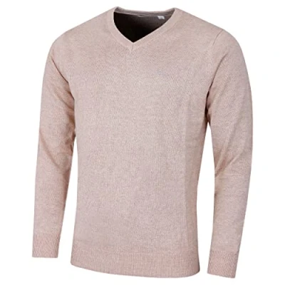 Abbildung von Calvin Klein Herren V Ausschnitt Soft Cotton Pullover Caramel Marl L
