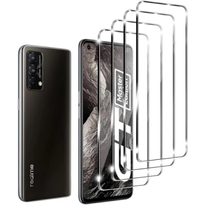 Abbildung von Jinyunlai Panzer Schutz Glas für Realme GT 5G Panzerglas, HD Displayschutzfolie, 9H Härte Schutzglas Schutzfolie, Frei von Kratzern, Ultra klar Panzerfolie 3 Stück