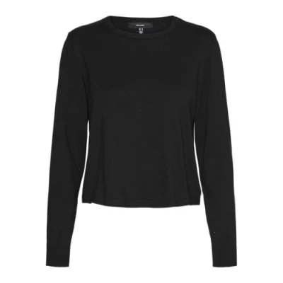 Abbildung von Vero Moda Tall Vmsilje Oneck Strickpullover, Damen, Größe: Medium, Black