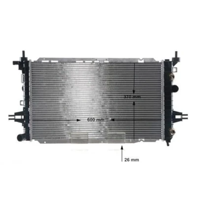 Abbildung von MAHLE ORIGINAL CR 2105 000S Kühler, Motorkühlung 600 370 26 Kühlrippen gelötet OPEL: Zafira B