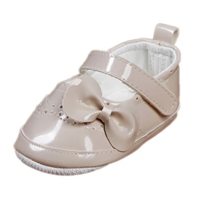Abbildung von Festliche Babyschuhe Ballerinas beige Lack Taufschuhe Gr. 17 Modell 4693