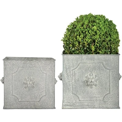 Abbildung von esschert Design Blumentopf, AM Löwe, Aged Metall antikes