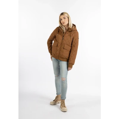 Abbildung von DREIMASTER Vintage Damenblouson mit leichter Wattierung XL / Kamel 100% Baumwolle
