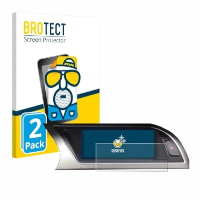 Abbildung von BROTECT Entspiegelungs Schutzfolie für Audi A4 B8 (2012 2015) MMI Navigation Plus 7&quot; (2 Stück) Matte Displayschutz Folie, Anti Fingerprint