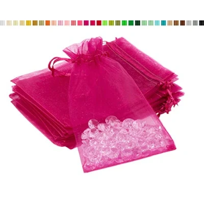 Abbildung von Creativery 10 Stück Organzasäckchen 10x15 cm Fuchsia Magenta